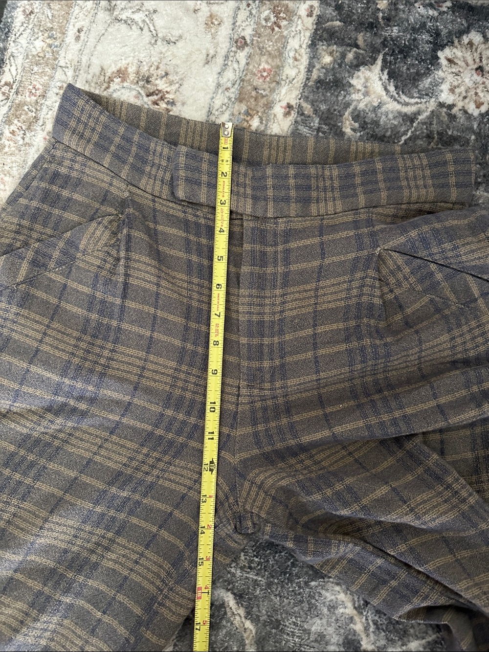 Free People Tegan Barrel Wide Leg Plaid Trousers - Picture 8 of 11